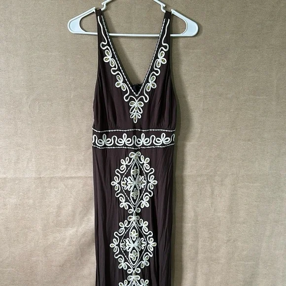 embroidered ivory dress Betsy Eyelet Embroidered Maxi Dress in Ivory Small main image 0